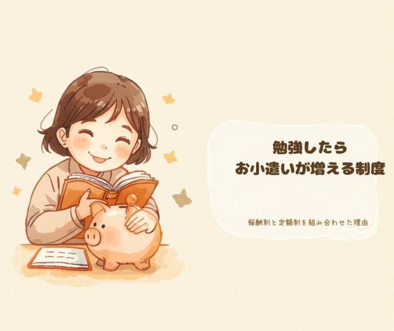 勉強したらお小遣いが増える制度——報酬制と定額制を組み合わせた理由