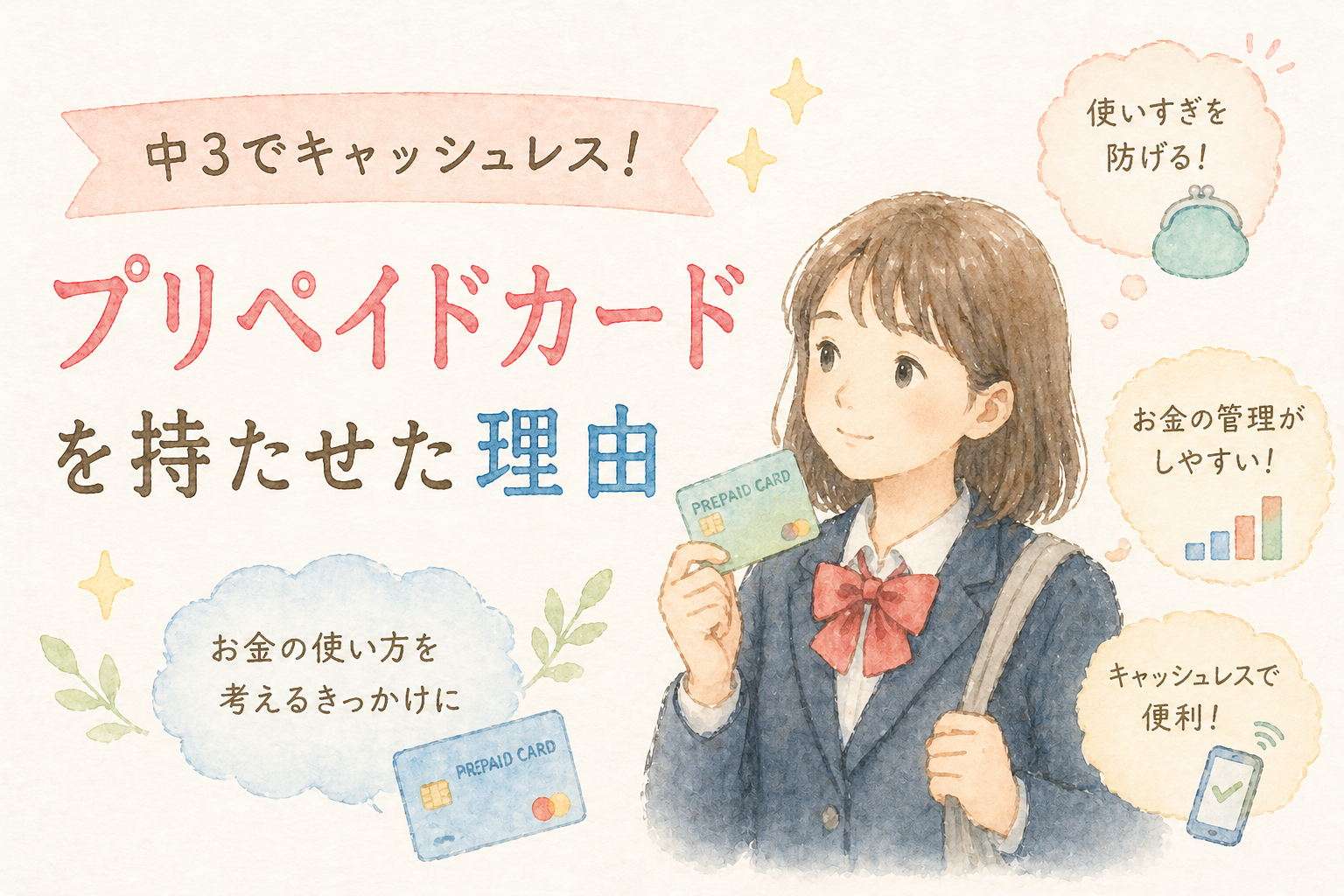 中3の娘にプリペイドカードを渡した日のこと