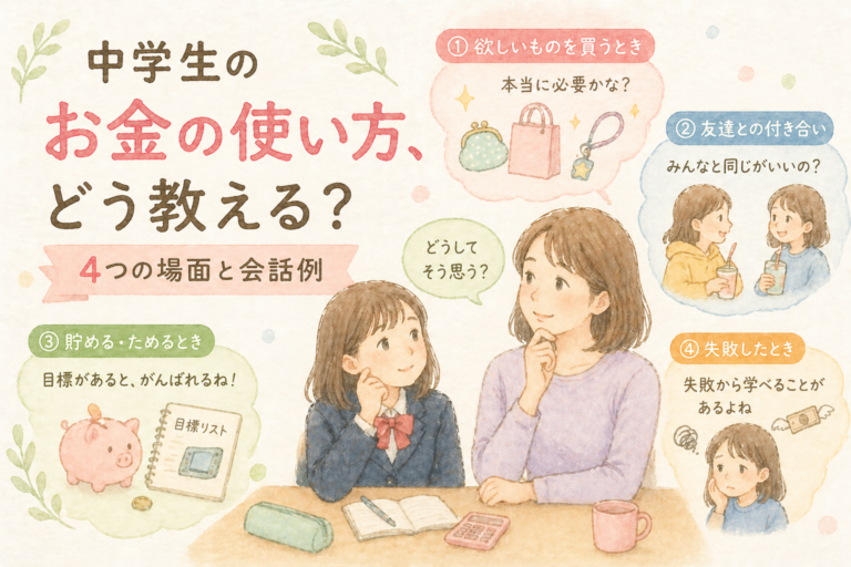 中学生のお金の使い方、どう教える？4つの場面と会話例