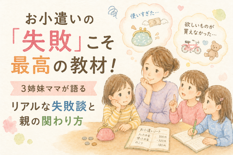 お小遣いの「失敗」こそ最高の教材！3姉妹ママが語るリアルな失敗談と親の関わり方