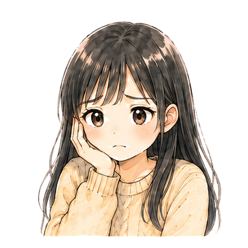 長女スタンプ：困り顔
