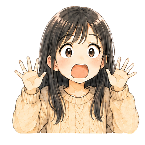 長女スタンプ：びっくり