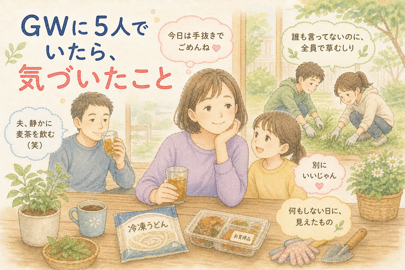 GWに5人でいたら、気づいたこと