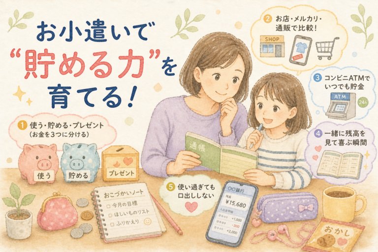 お小遣いで“貯める力”を育てる！3姉妹と実践した3つの仕組み