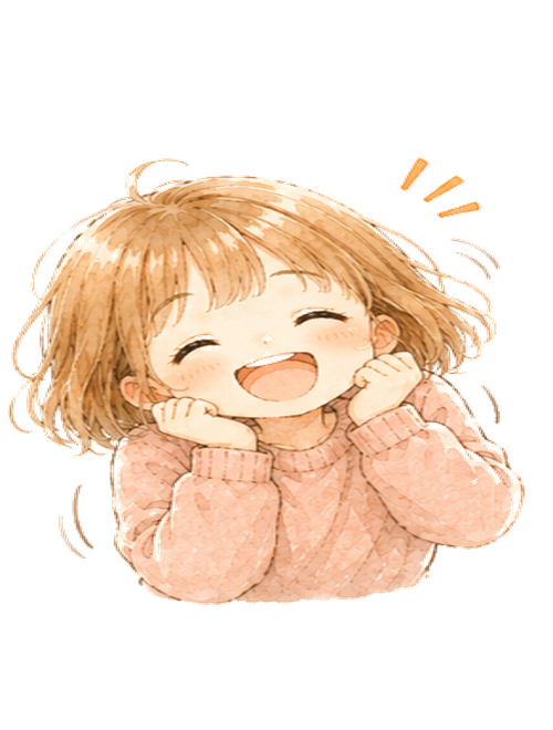 三女スタンプ：笑顔