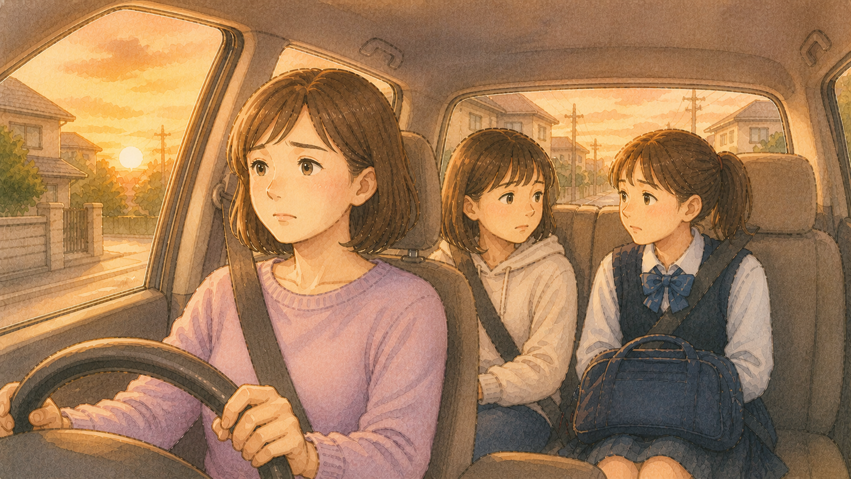 「才能がない」という声が、後部座席から聞こえてきた