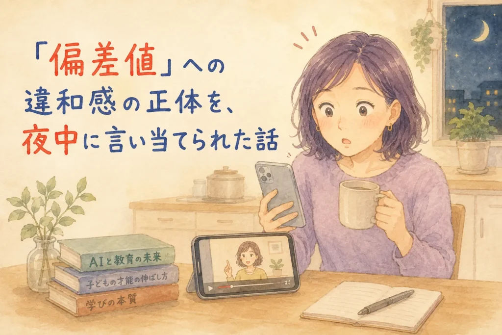 「偏差値」への違和感の正体を、夜中に言い当てられた話