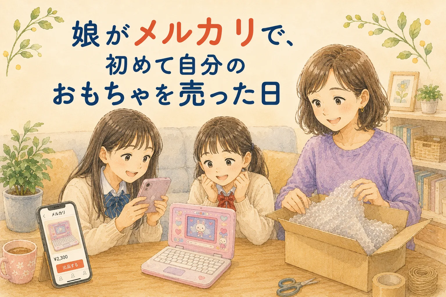 娘がメルカリで、初めて自分のおもちゃを売った日