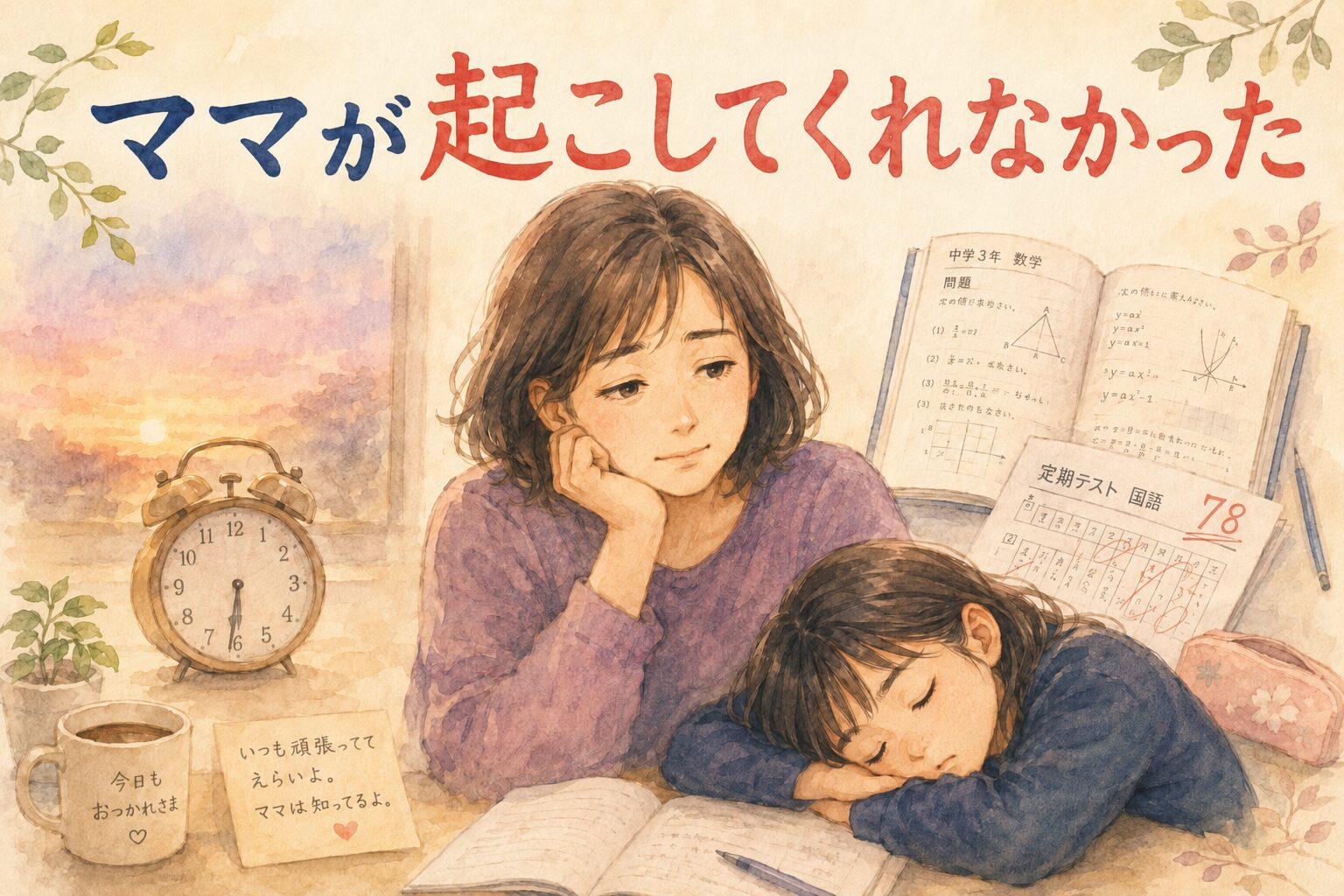 「ママが起こしてくれなかった」と泣いた朝のこと