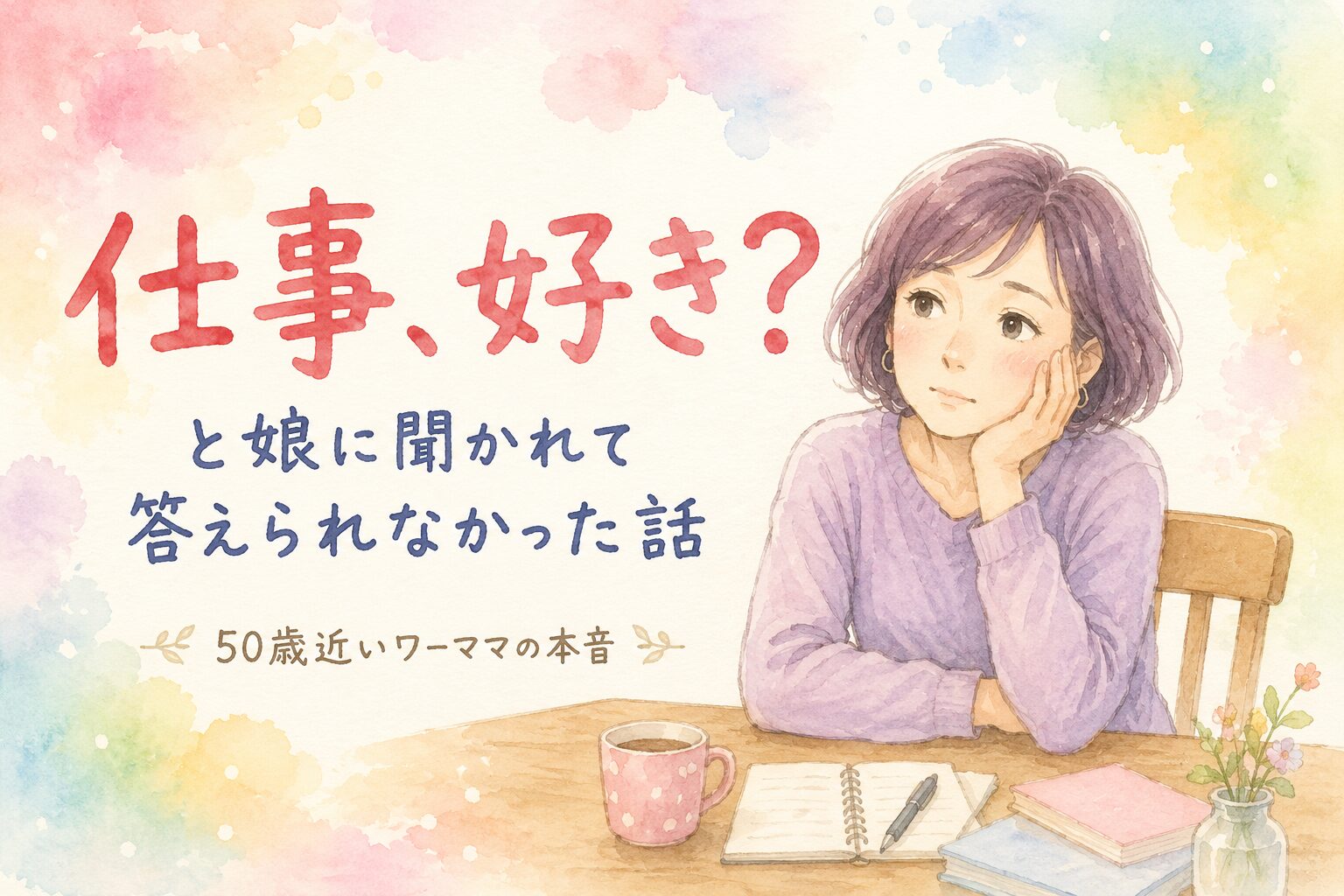 「仕事、好き？」と娘に聞かれて答えられなかった、50歳近いワーママの話