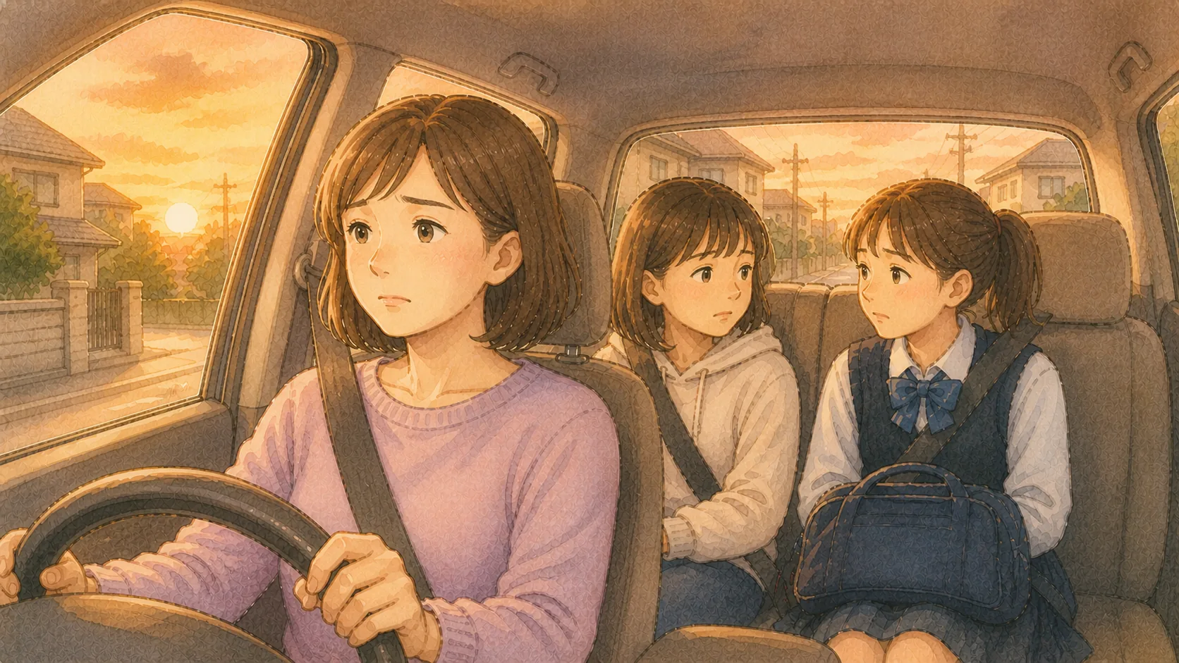 「才能がない」という声が、後部座席から聞こえてきた