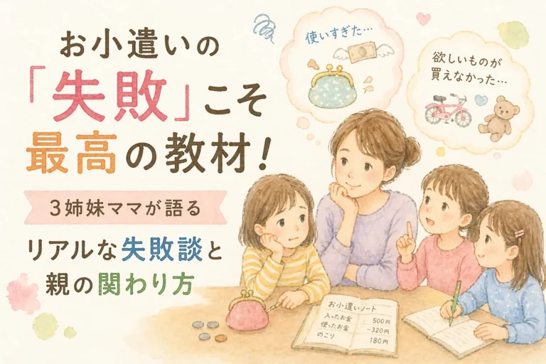 お小遣いの「失敗」こそ最高の教材！3姉妹ママが語るリアルな失敗談と親の関わり方