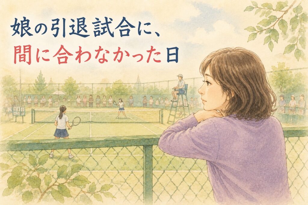 娘の引退試合に、間に合わなかった日