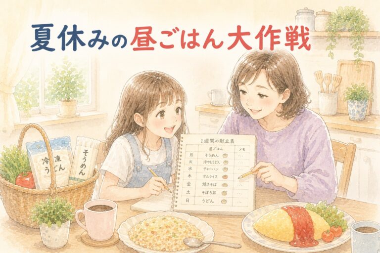 「毎日スーパーはしんどい」娘の一言で始まった、夏休みの昼ごはん大作戦