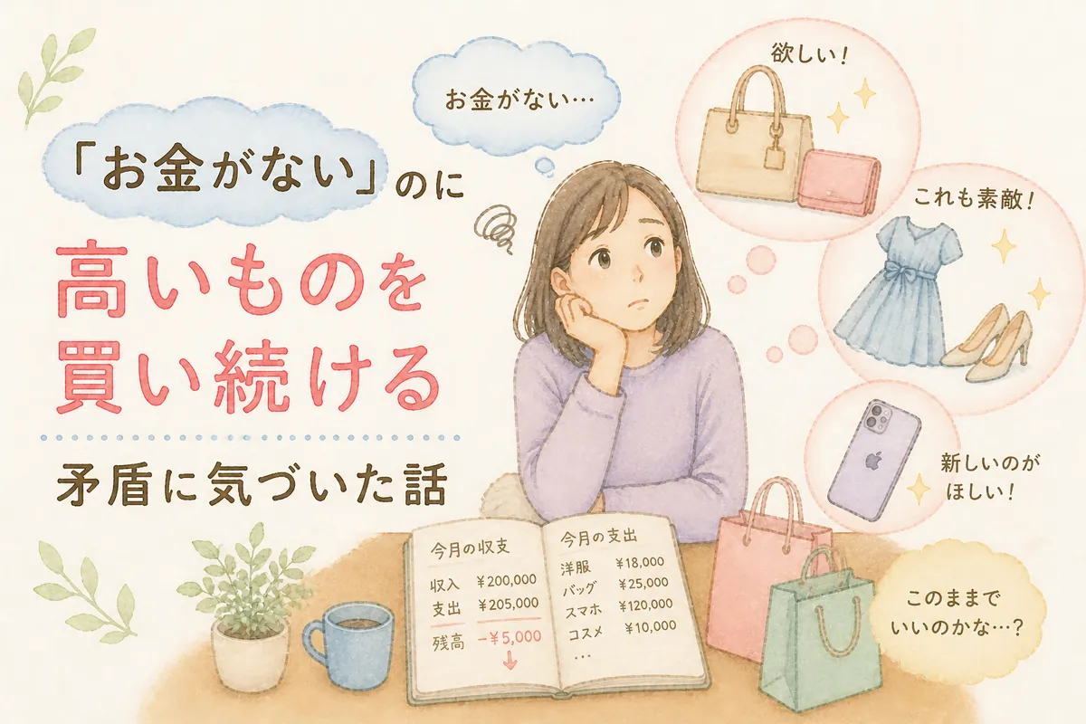 「お金がない」のに高いものを買い続ける矛盾に気づいた話