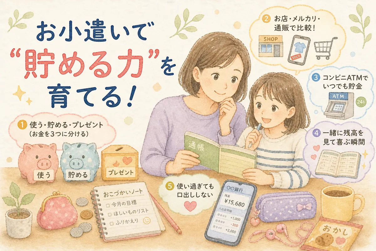お小遣いで“貯める力”を育てる！3姉妹と実践した3つの仕組み
