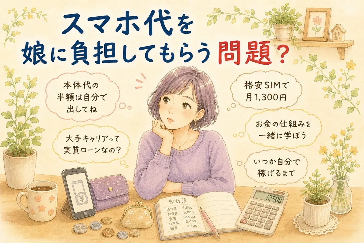 スマホ代を娘に負担してもらう問題？